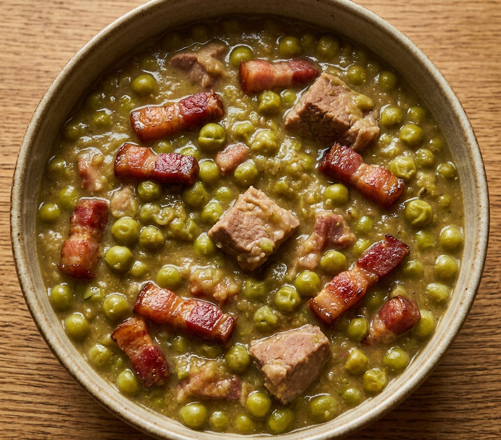 Thüringer Erbsen mit Speck und Schweinefleisch