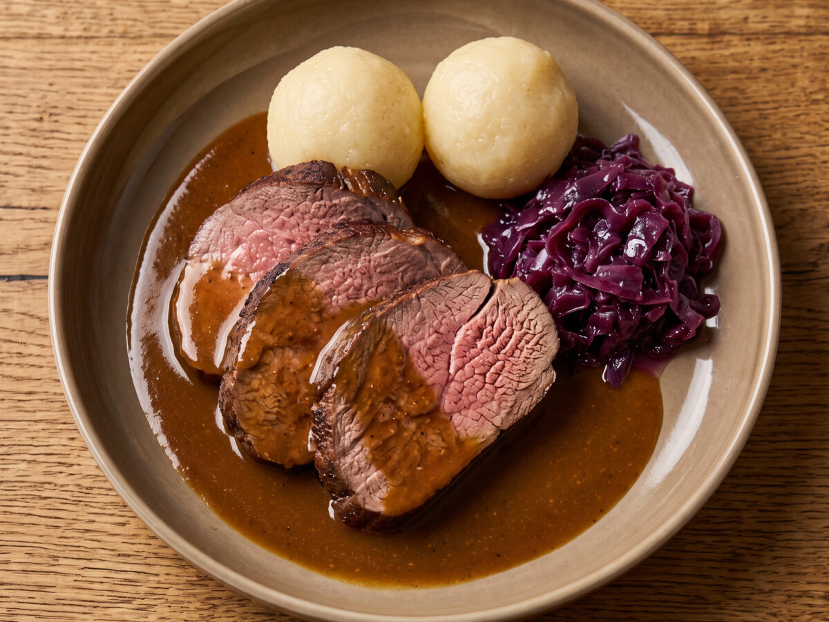 Thüringer Rehbraten mit Senfjus