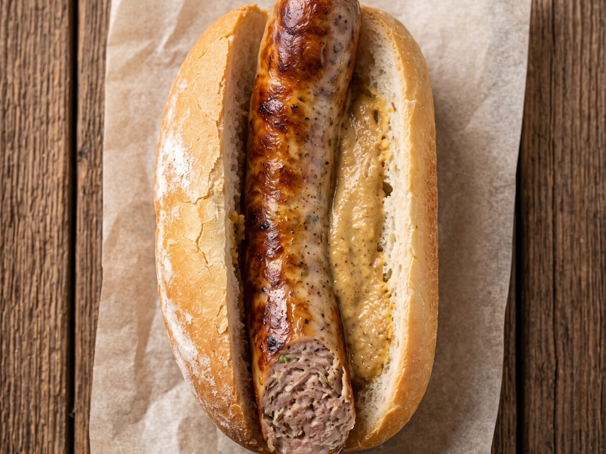 Thüringer Rostbratwurst im Brötchen