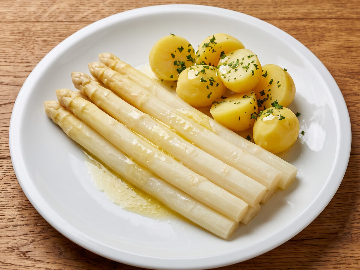 Thüringer Spargel mit Petersilienkartoffeln und zerlassener Butter