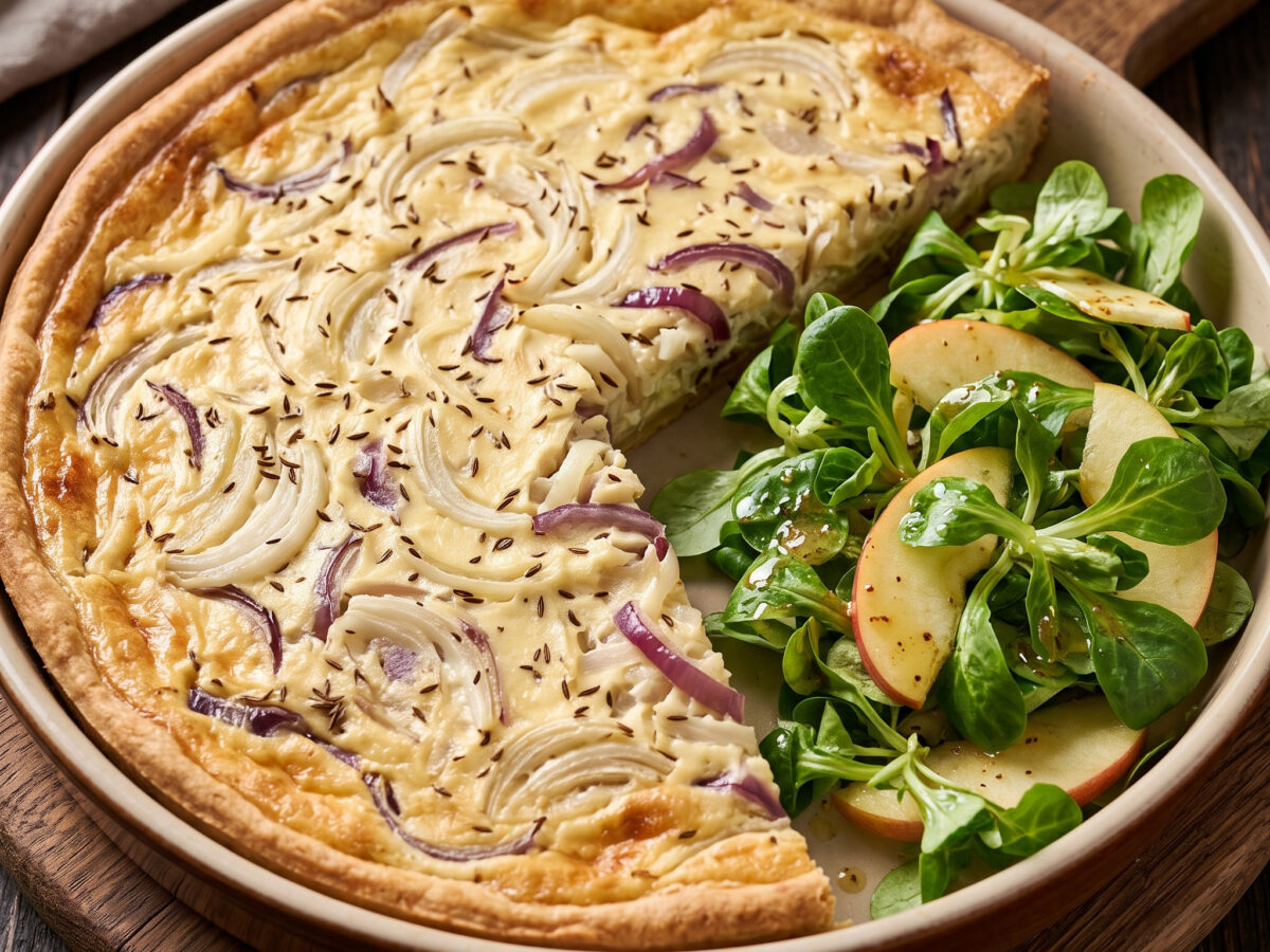Vegetarischer Pfälzer Zwiebelkuchen