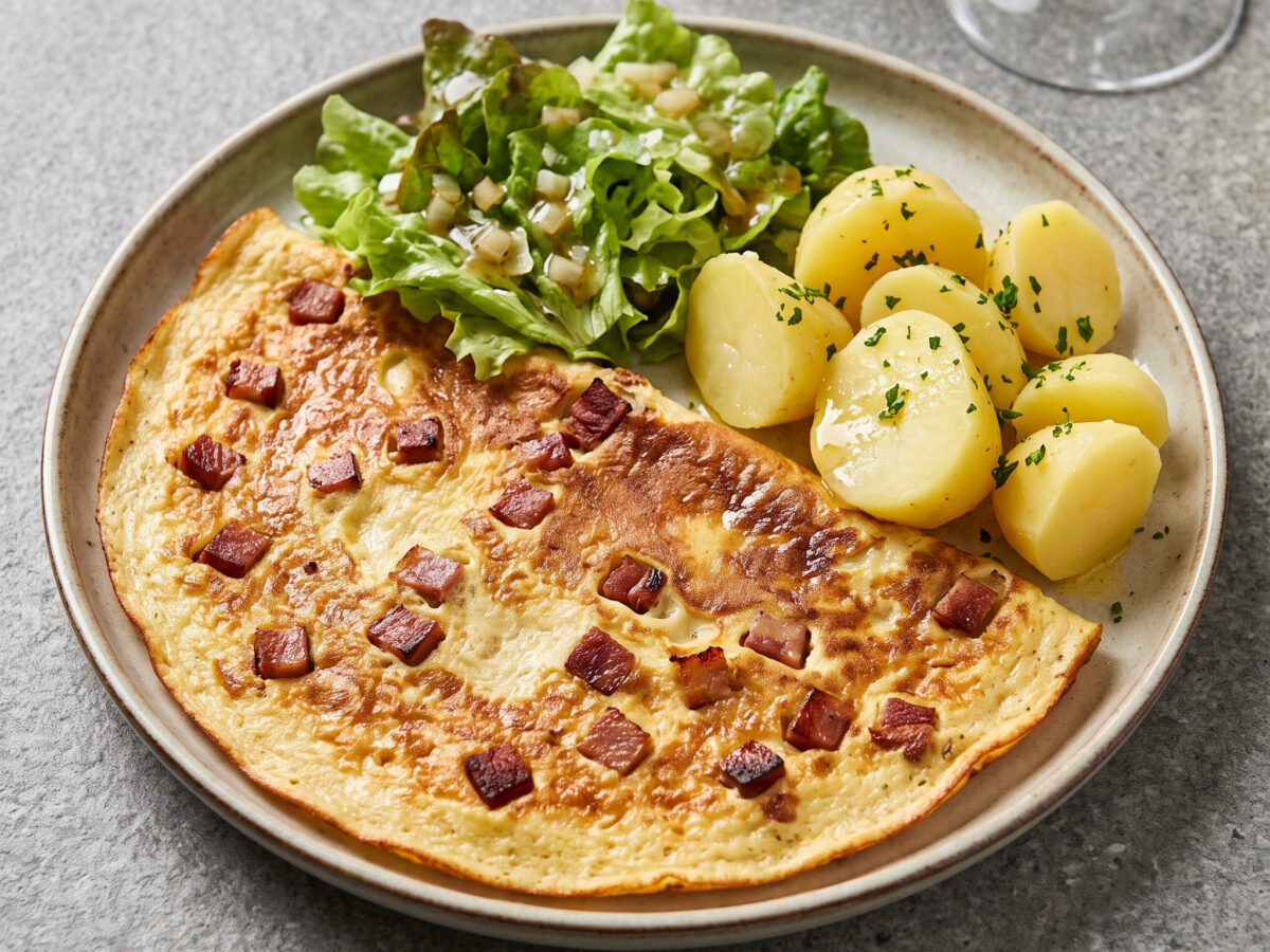 Vogelsberger Eierpfannkuchen mit Dörrfleisch