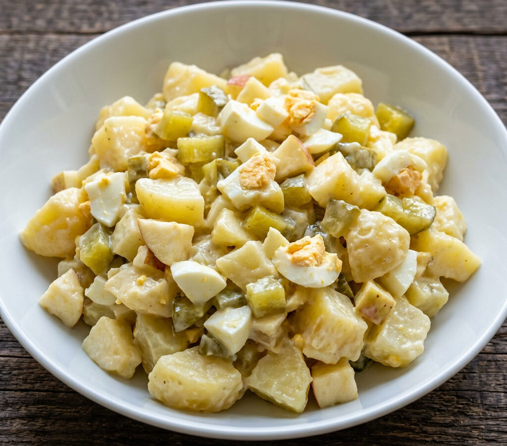 Westfälischer Kartoffelsalat mit Apfel, Gurken und Ei