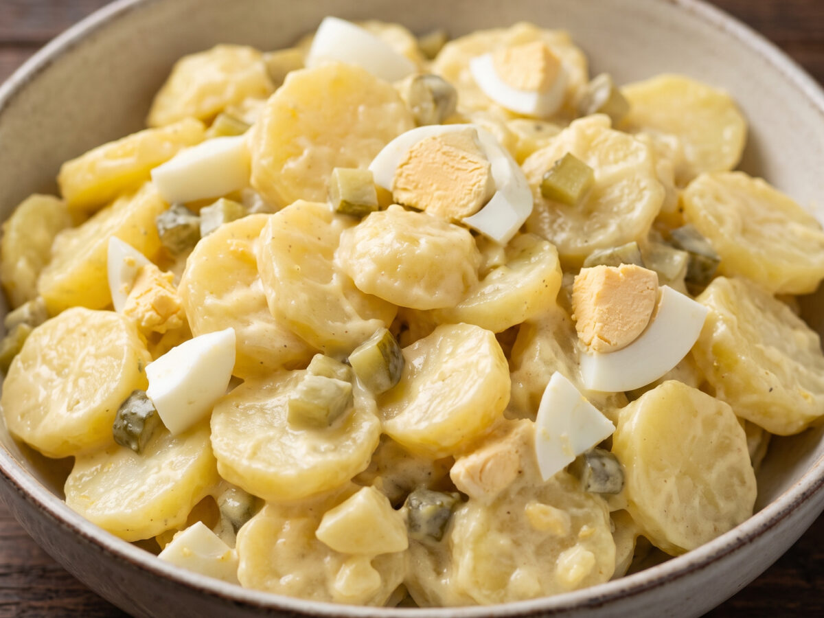 Westfälischer Kartoffelsalat mit Ei und Gewürzgurken