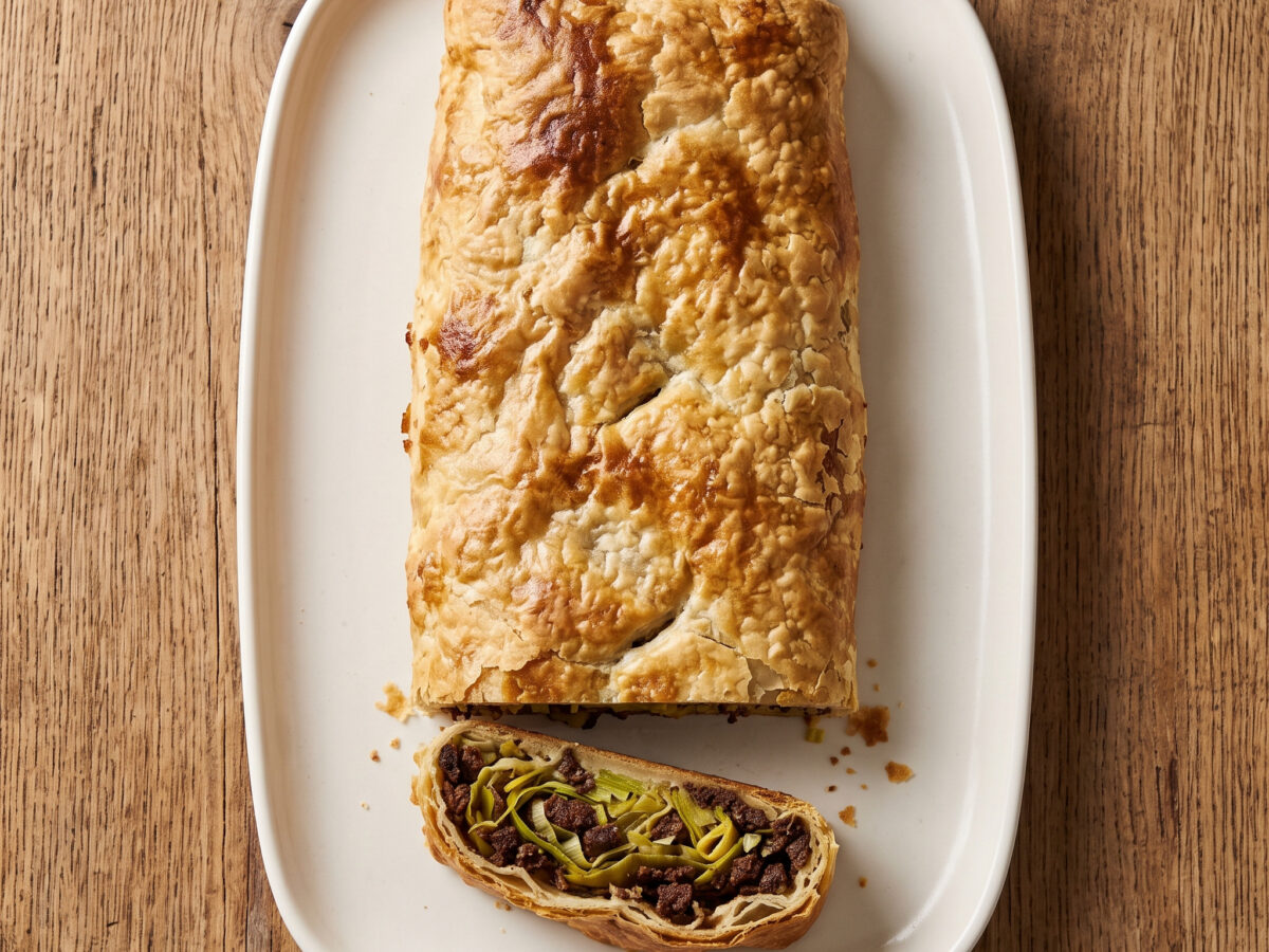 Westfälischer Lauch-Pumpernickel-Strudel