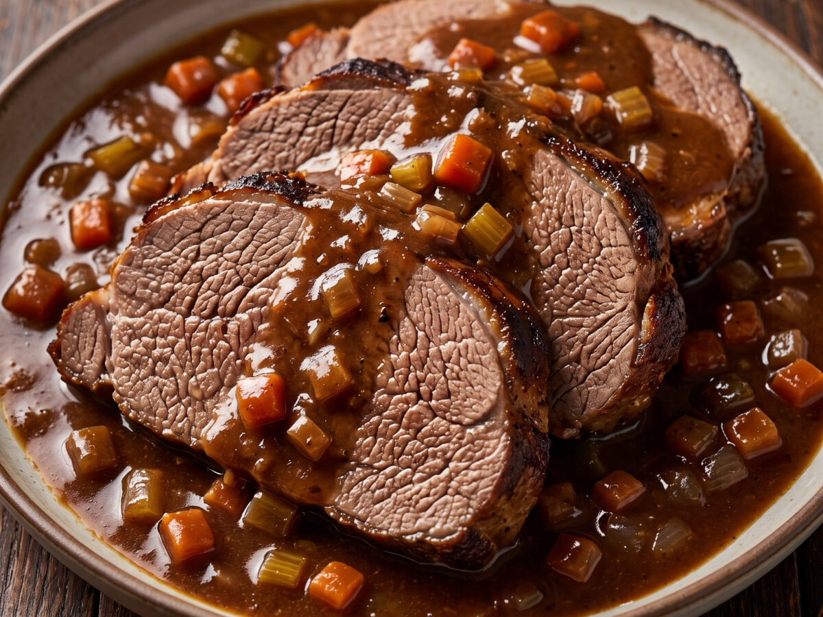 Ein kräftiger Braten mit malziger Sauce