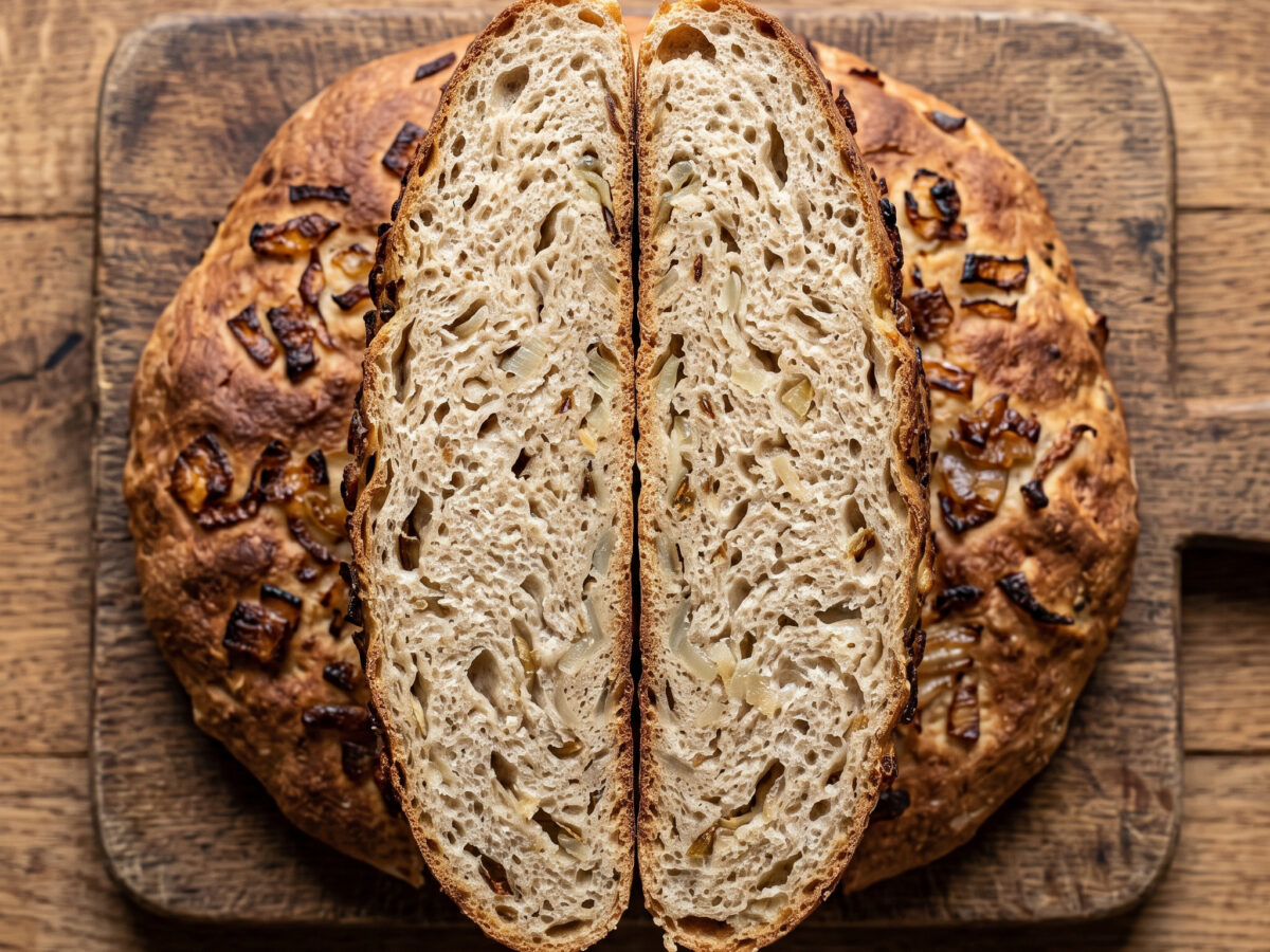 Zwiebelbrot mit Röstzwiebeln